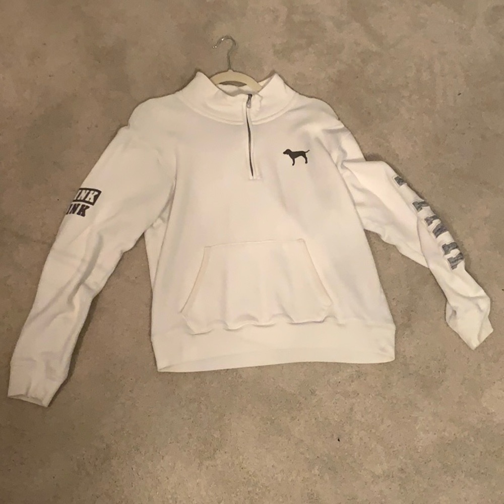 victoria’s Secret pink white sweatshirt